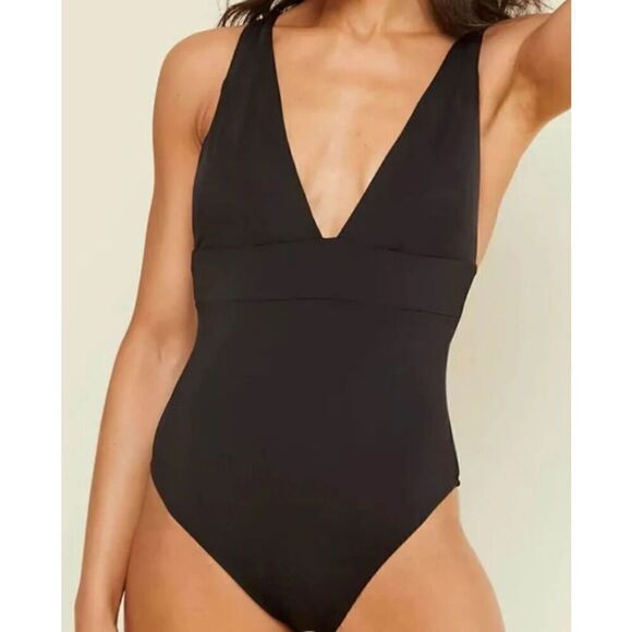 ANDIE Swim Sardinia Black One Piece Swimsuit Medium Tall NEW - Picture 2 of 8